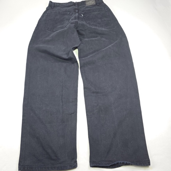 Vtg 90s Y2K Levi's SilverTab Black Denim Baggy Mega Wide Leg Jeans Skater - Picture 3 of 12